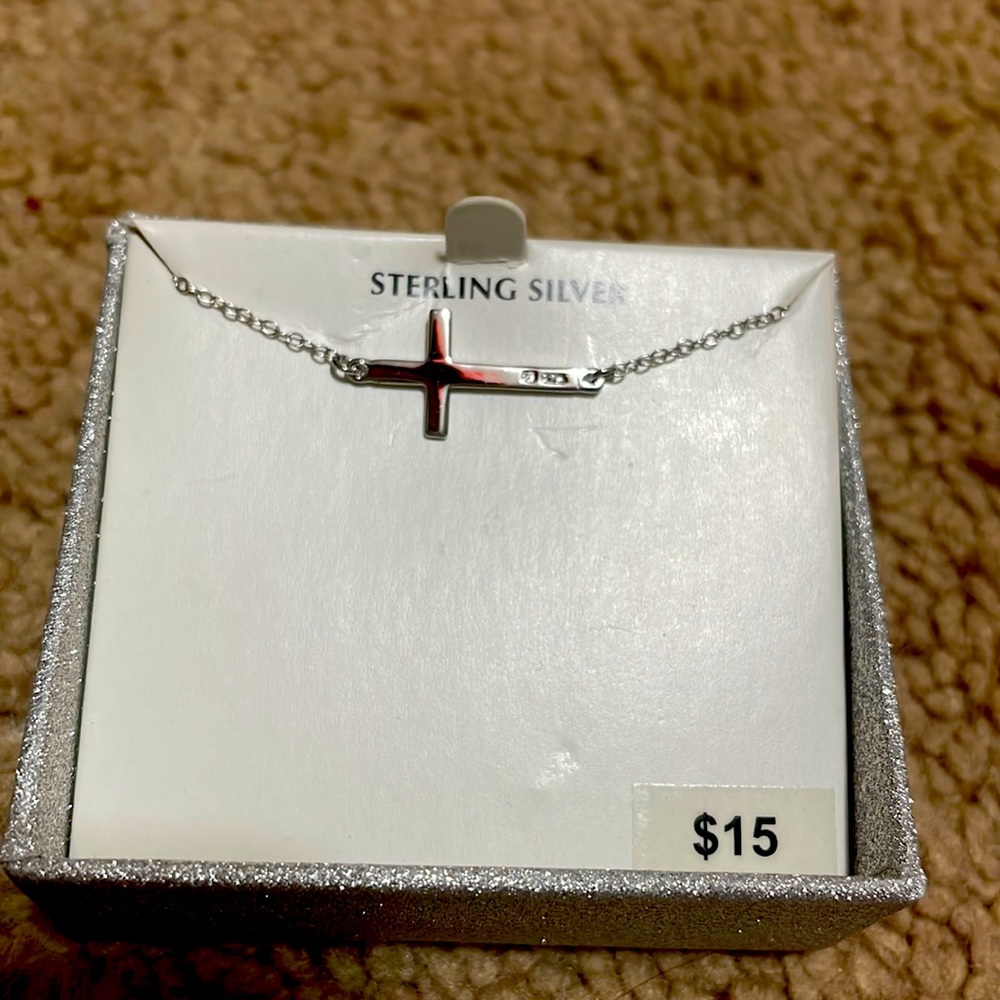 Sterling silver cross chain